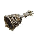 Sterling Silver Ringing Bell Charm Pendant Vintage c1970s