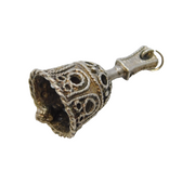 Sterling Silver Ringing Bell Charm Pendant Vintage c1970s