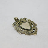Sterling Silver Shield Form Fob Medal Antique 1909 Birmingham