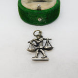 Sterling Silver Farmer with Baskets Charm Pendant Vintage c1970