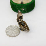 Sterling Silver Genie in the Lamp Opening Charm Pendant Vintage c1970