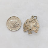 Sterling Silver Peacock Charm Pendant Vintage c1970s