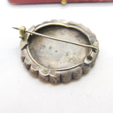 Victorian Sterling Silver Floral Pattern Sweetheart Brooch 1876 Birmingham