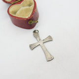 Sterling Silver Simple Crucifix Charm Pendant Vintage c1970