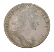 King William III Silver 3rd Bust Crown Coin Antique 1700 Fair Condition