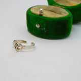 Sterling Silver Celtic Style Triskele Spirals Toe Ring Vintage c1970 Size C
