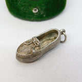 Sterling Silver Shoe Charm Pendant Vintage c1970