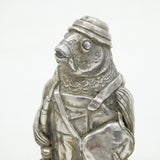 Set of 3 Magrino Sterling Silver Mounted Novelty Animal Figurines Vintage