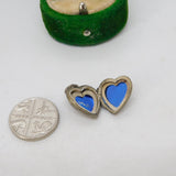 Sterling Silver Heart Locket Charm Pendant Vintage c1970