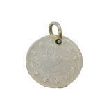 Sterling Silver 20th Century Egyptian Coin Charm Pendant Vintage c1970