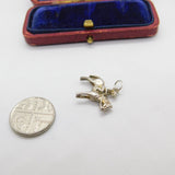 Sterling Silver Man Riding a Horse Charm Pendant Vintage c1970
