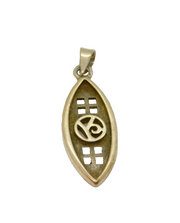 Sterling Silver Rennie Macintosh Style Ellipse Pendant Modern c1990s