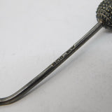 Edwardian Sterling Silver & Amethyst Scottish Thistle Button Hook Antique