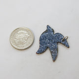 Sterling Silver, Enamel & Copper Charm Pendant Vintage c1970s