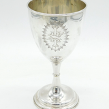 Victorian Silver Plated 'IHS' Communion Wine Chalice Antique c1880