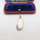 Sterling Silver and Abalone Charm Pendant Vintage c1970