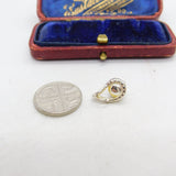Sterling Silver and White Pearl Drop Charm Pendant Vintage c1970