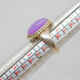 Sterling Silver Cabochon Light Amethyst Studio Dress Ring Vintage c1970 Size N