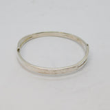 Sterling Silver Modernist Split Hinged Bangle Vintage c2000