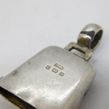 Victorian Sterling Silver Baby Bell Rattle Pendant Antique 1901 Birmingham