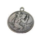 Sterling Silver St Christopher Charm Pendant Vintage c1970