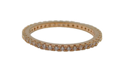 Sterling Silver & Rose-Gold Gilt Paste Stacking Ring Vintage c1970 Size Q 1/2