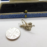 Sterling Silver Dancing Ballerina with Leg Up Charm Pendant Vintage c1970