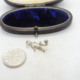 Sterling Silver Football Player with a Ball Charm Pendant Vintage c1970