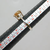 Sterling Silver Rutilated Quartz Round Solitaire Ring Vintage c1970 Size N 1/2