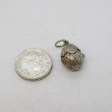 Sterling Silver Enamel Chick in the Egg Opening Charm Pendant Vintage c1970s