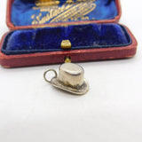 Sterling Silver Top Hat Charm Pendant Vintage c1970
