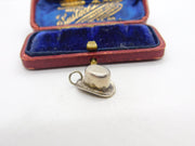 Sterling Silver Top Hat Charm Pendant Vintage c1970