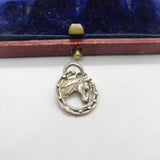 Sterling Silver Good Luck Horseshoe Charm Pendant Vintage c1970
