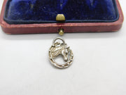 Sterling Silver Good Luck Horseshoe Charm Pendant Vintage c1970