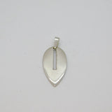 Sterling Silver Diamond Set Modernist Leaf Form Charm Pendant Modern c1990s