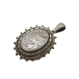 Victorian Aesthetic Sterling Silver Floral Sweetheart Locket Antique c1880s