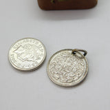 Sterling Silver Dutch Coin Charm Pendant Antique c1930 Art Deco