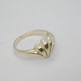 Sterling Silver Shell Pattern Dress Band Ring Vintage c1970 Size K