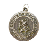 Georg Jensen Sterling Silver St Christopher Charm Pendant Vintage c1970s