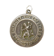 Georg Jensen Sterling Silver St Christopher Charm Pendant Vintage c1970s