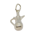 Sterling Silver Coffee Pot Or Wine Jug Charm Pendant Vintage c1970