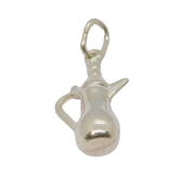 Sterling Silver Coffee Pot Or Wine Jug Charm Pendant Vintage c1970