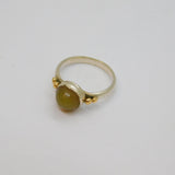 Sterling Silver Domed Cabochon Carnelian Agate Ring Vintage c1970 Size M 1/2