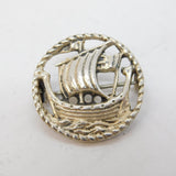 Shipton & Co. Sterling Silver Celtic Ship Brooch Antique 1948 Chester