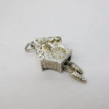 Sterling Silver Cuckoo Clock Charm Pendant Vintage c1970