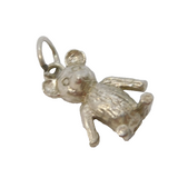 Sterling Silver Teddy Bear Charm Pendant Vintage c1970
