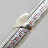 Sterling Silver Modernist Domed Front Graduating Band Ring Modern c1990 Size O