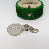 Sterling Silver High Heeled Shoe Charm Pendant Vintage c1970
