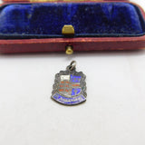 Sterling Silver and Enamel Travel Shield Blairgowrie Charm Vintage c1970