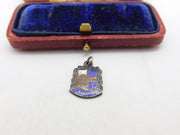 Sterling Silver and Enamel Travel Shield Blairgowrie Charm Vintage c1970